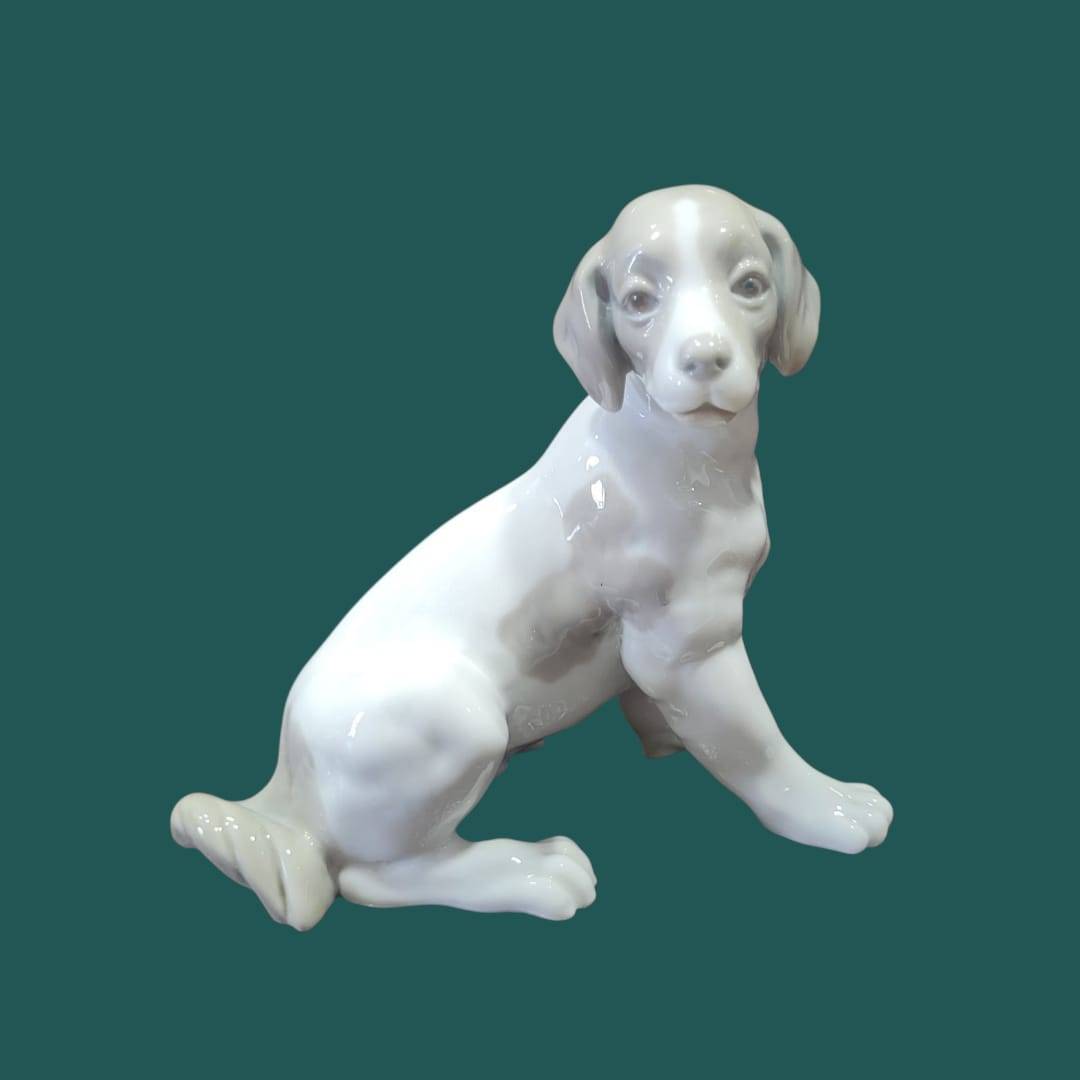 NAO Lladró Dog Figurine - Sitting Puppy Porcelain | Collection