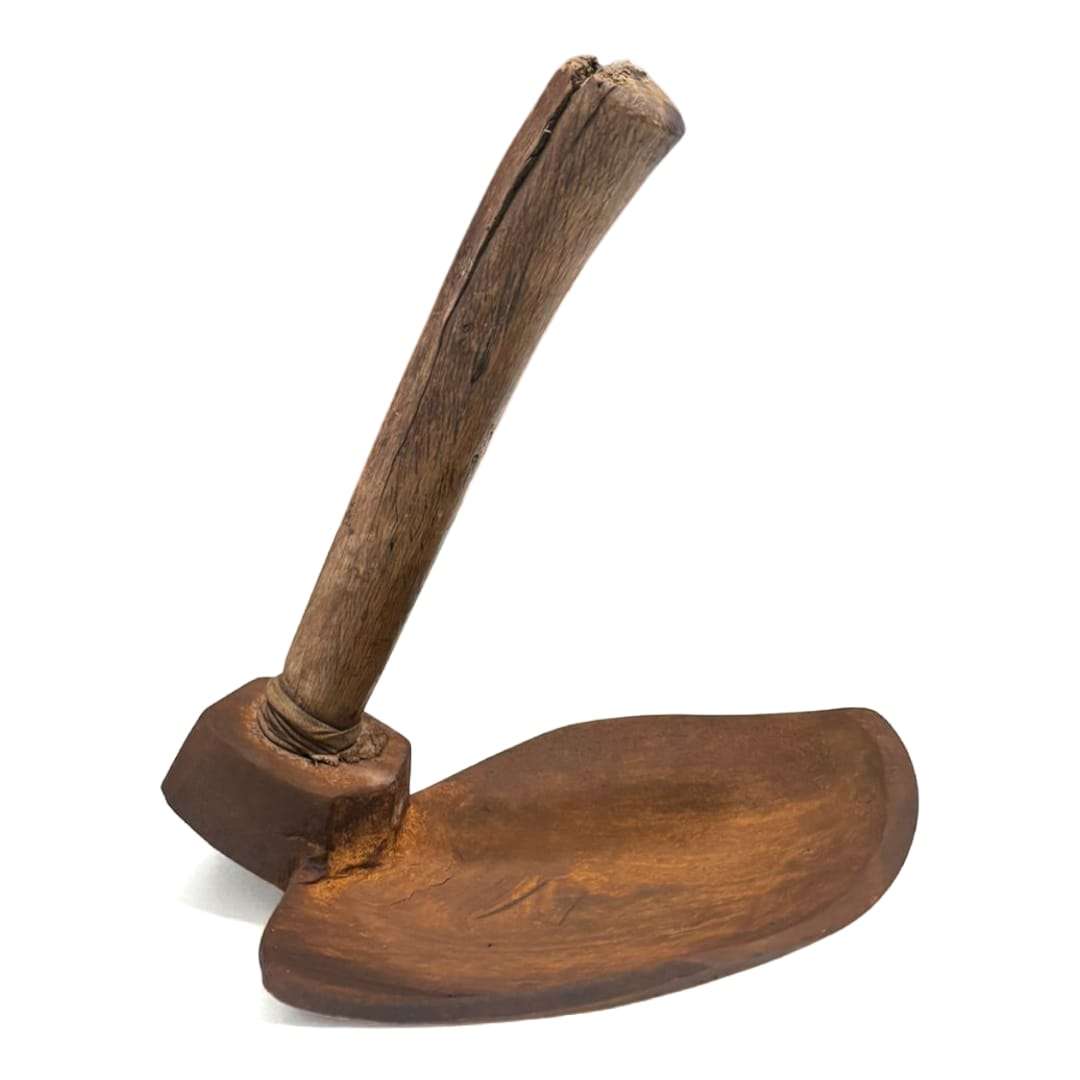 Hoja de hierro forjado de azuela de tonelero con pátina antigua.