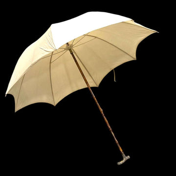 Mango de madera tallada del paraguas clásico blanco