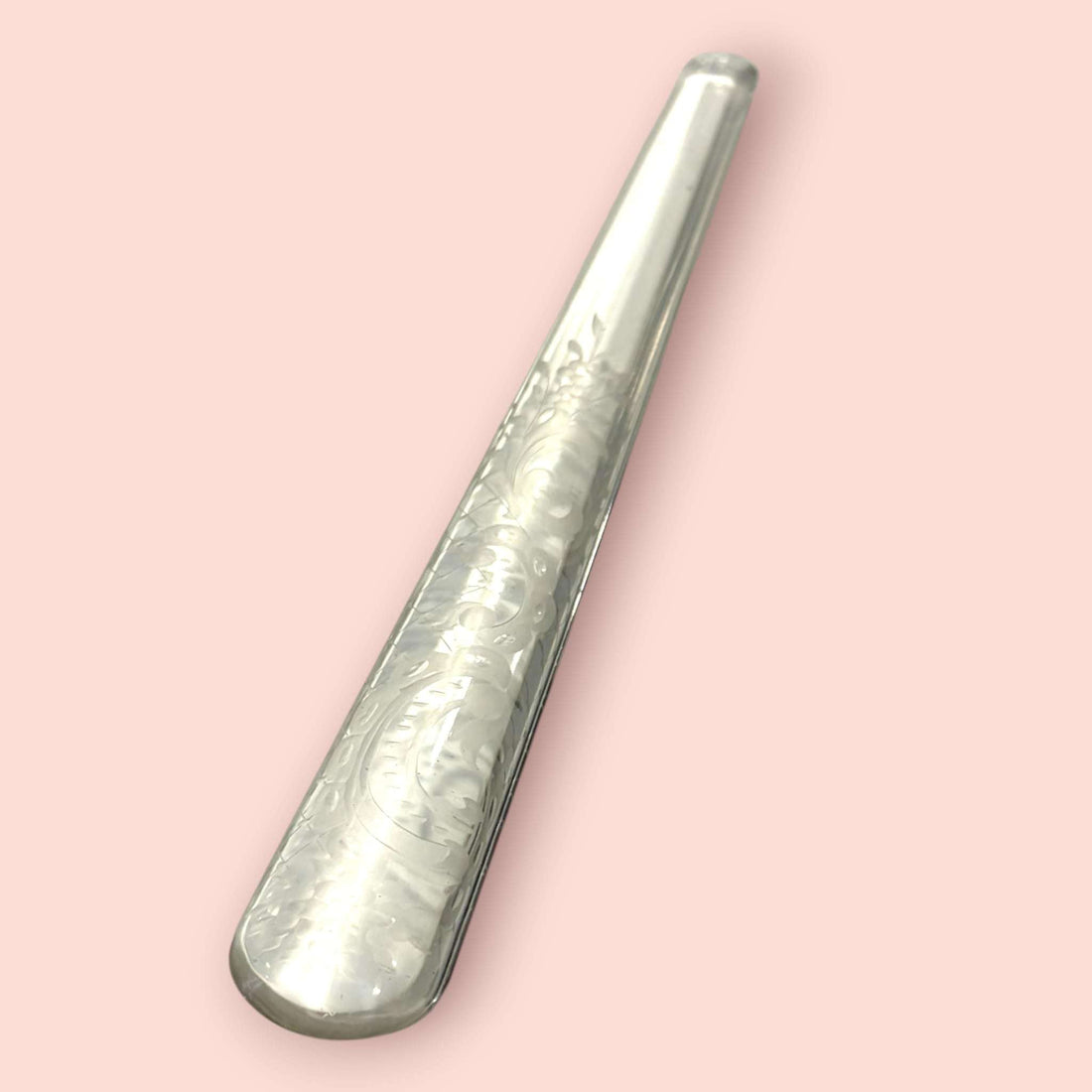 Batidor para cóctel de cristal vintage macizo de 25 cm con diseño grabado, ideal para decoración de bar en casa y accesorios de coctelería.