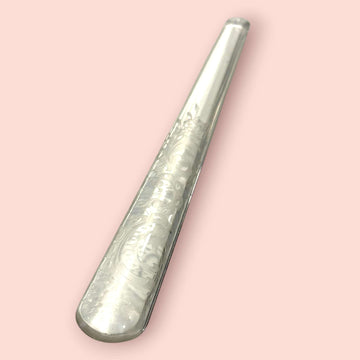 Batidor para cóctel de cristal vintage macizo de 25 cm con diseño grabado, ideal para decoración de bar en casa y accesorios de coctelería.