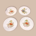 Conjunto de platos Thomas Bavaria pintados a mano con frutas y flores. Porcelana alemana ideal para decoración vintage de interiores.