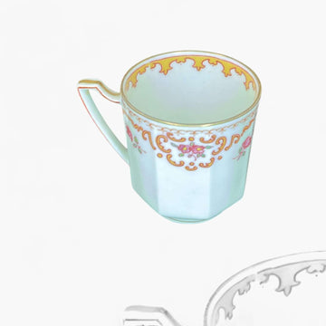 Taza de colección Limoges antigua en porcelana francesa