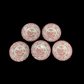 Platos La Cartuja de Pickman serie Rosa: set 5