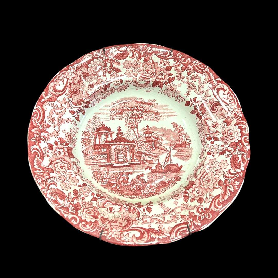 Platos La Cartuja de Pickman serie Rosa: set 5