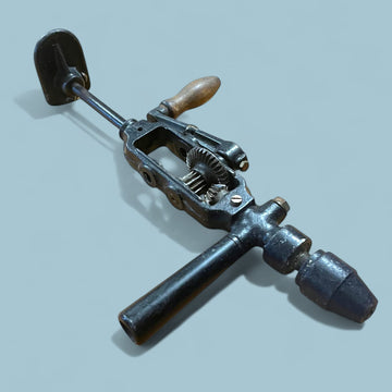 Berbiquí Antiguo Taladro Manual Mecánico de Colección Tradicional