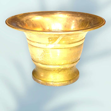Mortero de bronce macizo con maja artesanal clásica
