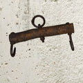 Balancín de madera con anillos de forja 34 cm - Cositas Antiguas – La Guadaña, Anticuarios Online en Jerez , vender antigüedades, muebles antiguos