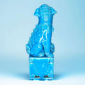 León Fu cerámica china azul 24 cm decorativo