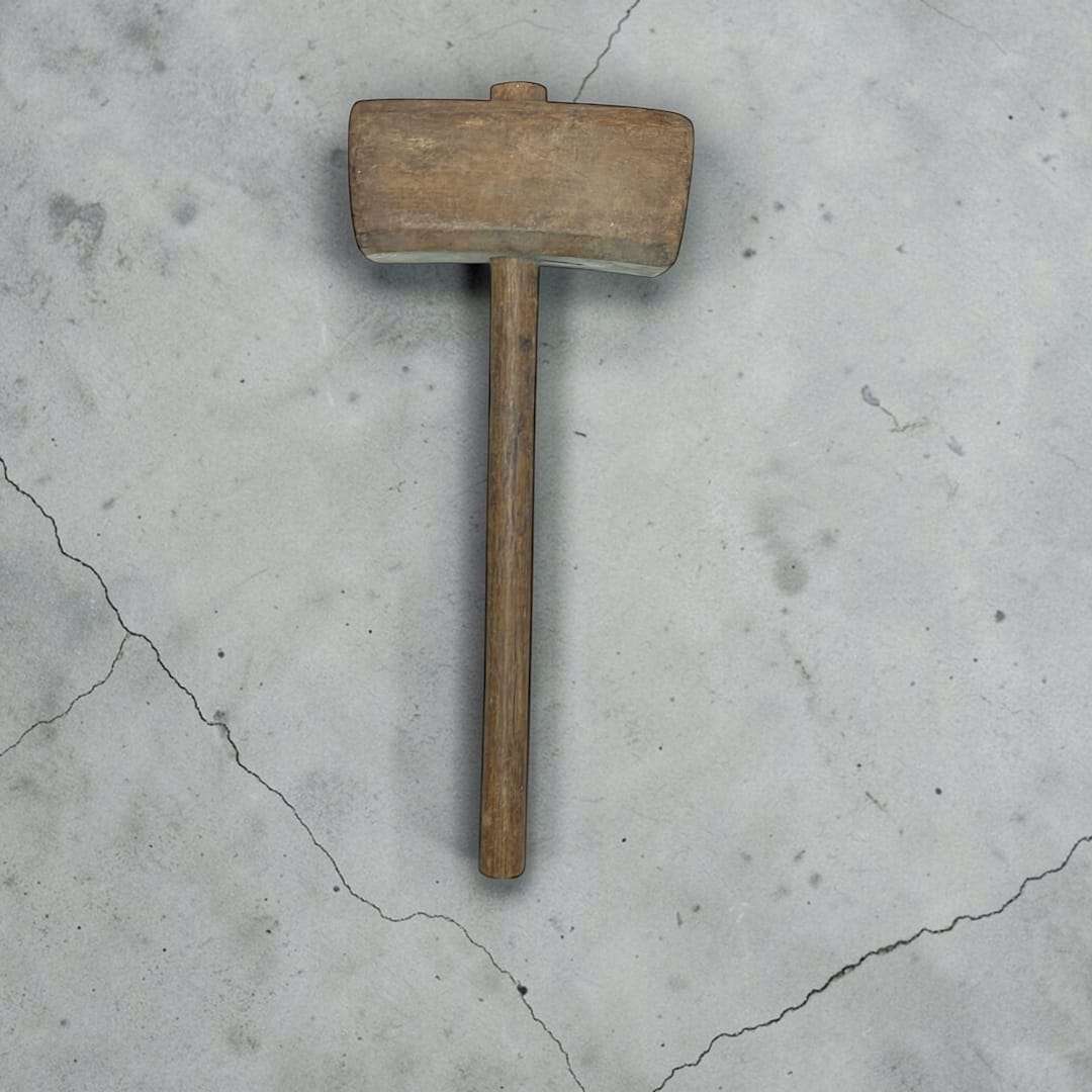 Cabeza rectangular maciza del mazo de madera.