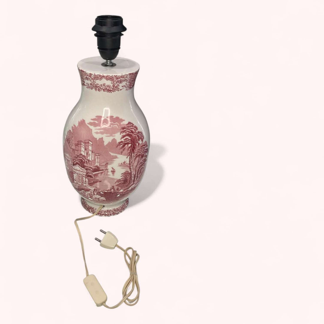 Lámpara de loza de la Cartuja decorativa de cerámica clásica