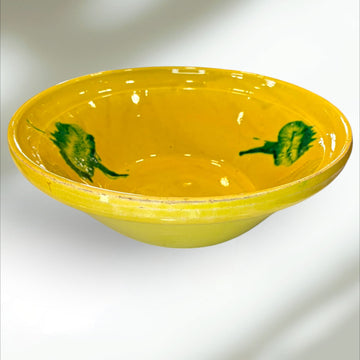 Lebrillo antiguo de cerámica esmaltada | Decoración