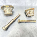 Set de morteros y mazos de bronce de colección con carácter vintage