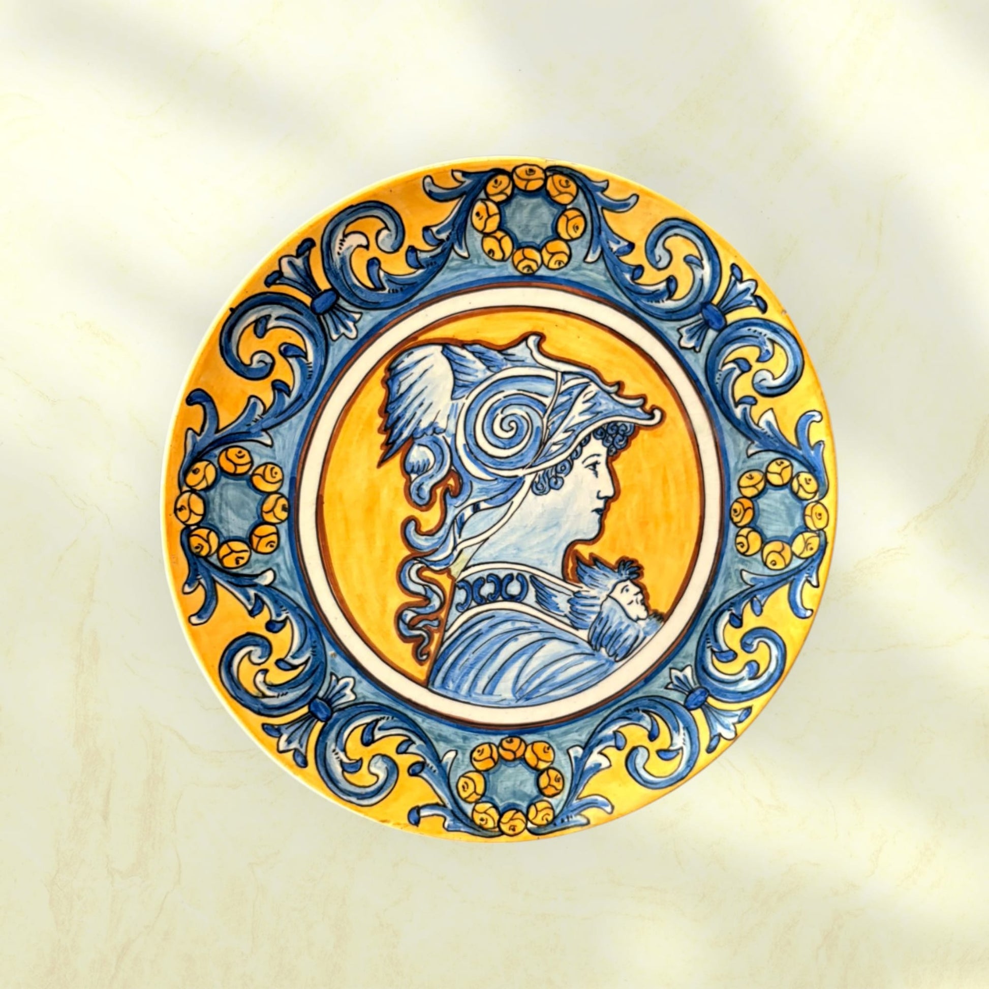 Platos renacentistas de cerámica pintados a mano, decorativos y para pared