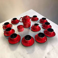 Este Juego de cafe Melitta Kopenhagen es una pieza rara de diseño vintage, ideal para coleccionistas, amantes del café y personas que buscan una vajilla con fuerza visual.