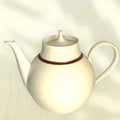 Jarra de porcelana española con filo dorado