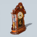 Este reloj de sobremesa estilo victoriano combina la función tradicional de indicar la hora con un mecanismo despertador. 
