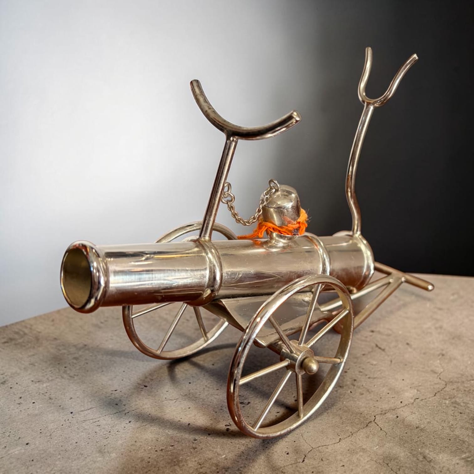 Calienta copas vintage con cañón y copa de cristal - Cositas Antiguas – La Guadaña, Anticuarios Online en Jerez , vender antigüedades, muebles antiguos