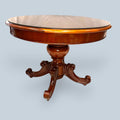 Mesa redonda de comedor de caoba con cristal - Cositas Antiguas – La Guadaña, Anticuarios Online en Jerez , vender antigüedades, muebles antiguos