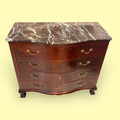 Cómoda estilo Jorge III con mármol oscuro y 4 cajones - Cositas Antiguas – La Guadaña, Anticuarios Online en Jerez , vender antigüedades, muebles antiguos