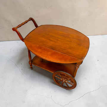 Camarera antigua de caoba con ruedas y alas plegables - Cositas Antiguas – La Guadaña, Anticuarios Online en Jerez , vender antigüedades, muebles antiguos