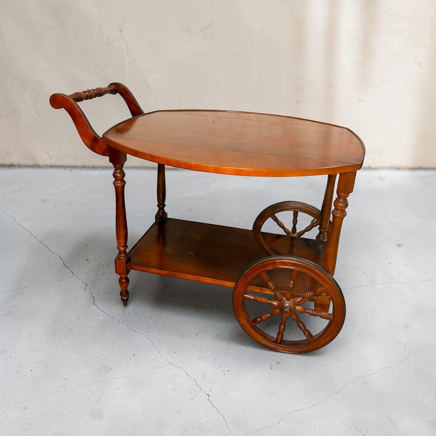 Camarera antigua de caoba con ruedas y alas plegables - Cositas Antiguas – La Guadaña, Anticuarios Online en Jerez , vender antigüedades, muebles antiguos