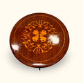 Mesa velador de caoba con taracea floral en la tapa - Cositas Antiguas – La Guadaña, Anticuarios Online en Jerez ,