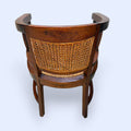 Conjunto de 4 sillones de teca con rejilla y brazos - Cositas Antiguas – La Guadaña, Anticuarios Online en Jerez , vender antigüedades, muebles antiguos