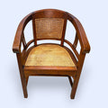 Conjunto de 4 sillones de teca con rejilla y brazos - Cositas Antiguas – La Guadaña, Anticuarios Online en Jerez , vender antigüedades, muebles antiguos