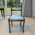 Lote de 5 sillas de comedor de caoba tapizadas en azul - Cositas Antiguas – La Guadaña, Anticuarios Online en Jerez , vender antigüedades, muebles antiguos