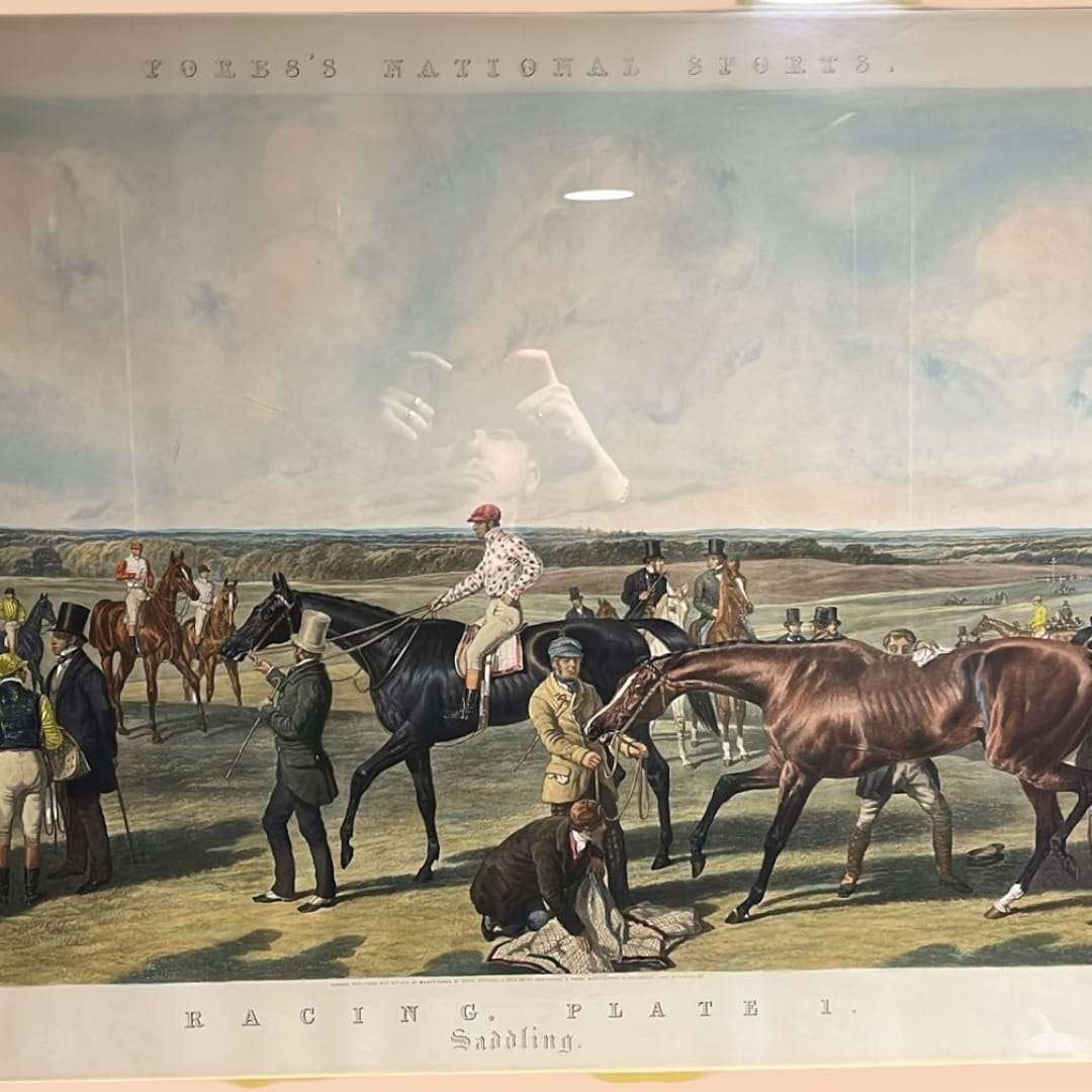 Grabado ecuestre Fores’s National Sports, aguatinta
