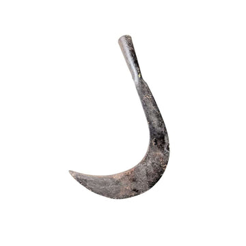 Podón antiguo para limpieza de árboles, calidad excepcional, con hoja curva de hierro forjado. Ideal como decoración rústica de jardín o interior.