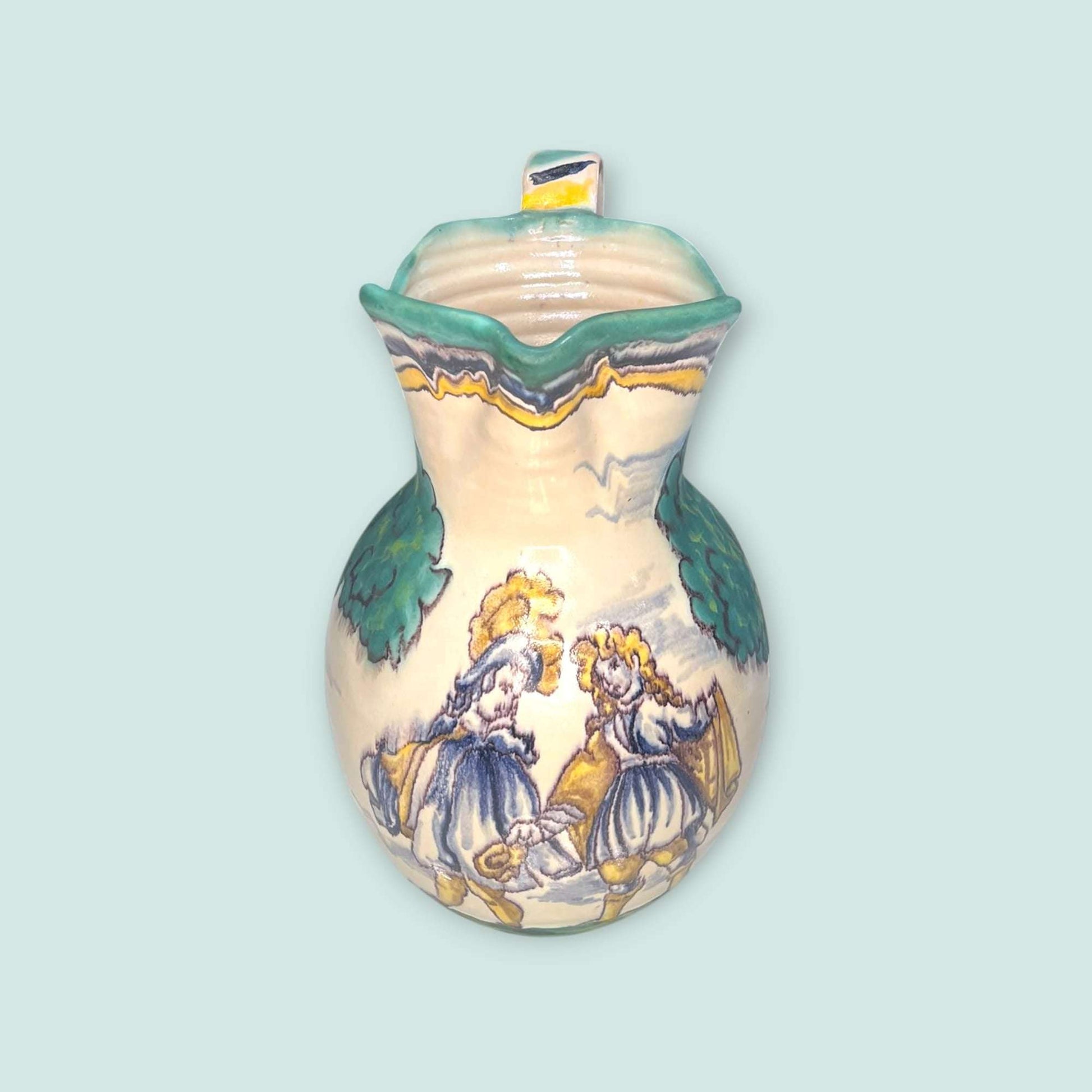 Boca vertedora ondulada de jarra de Talavera