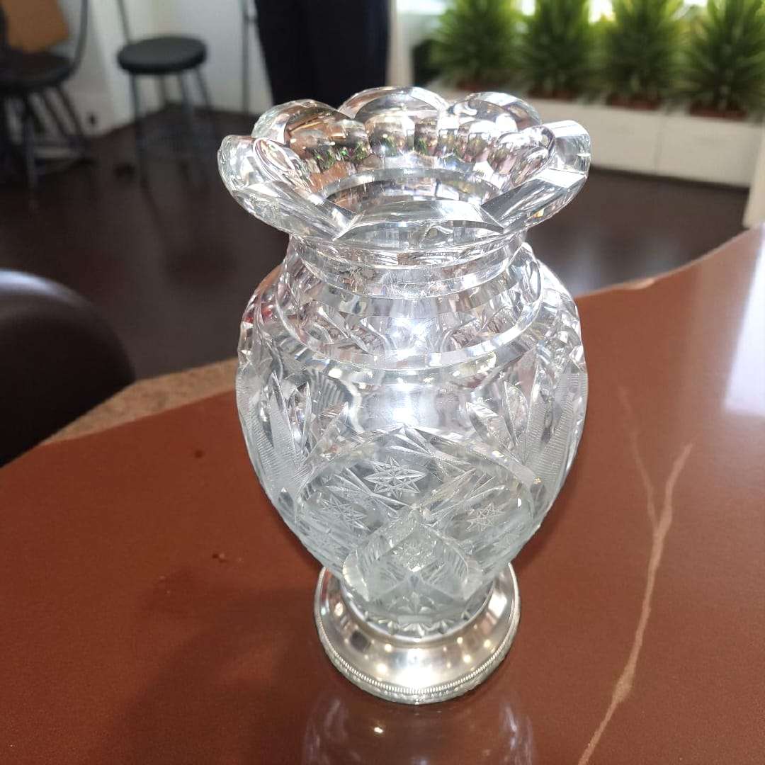 florero de cristal