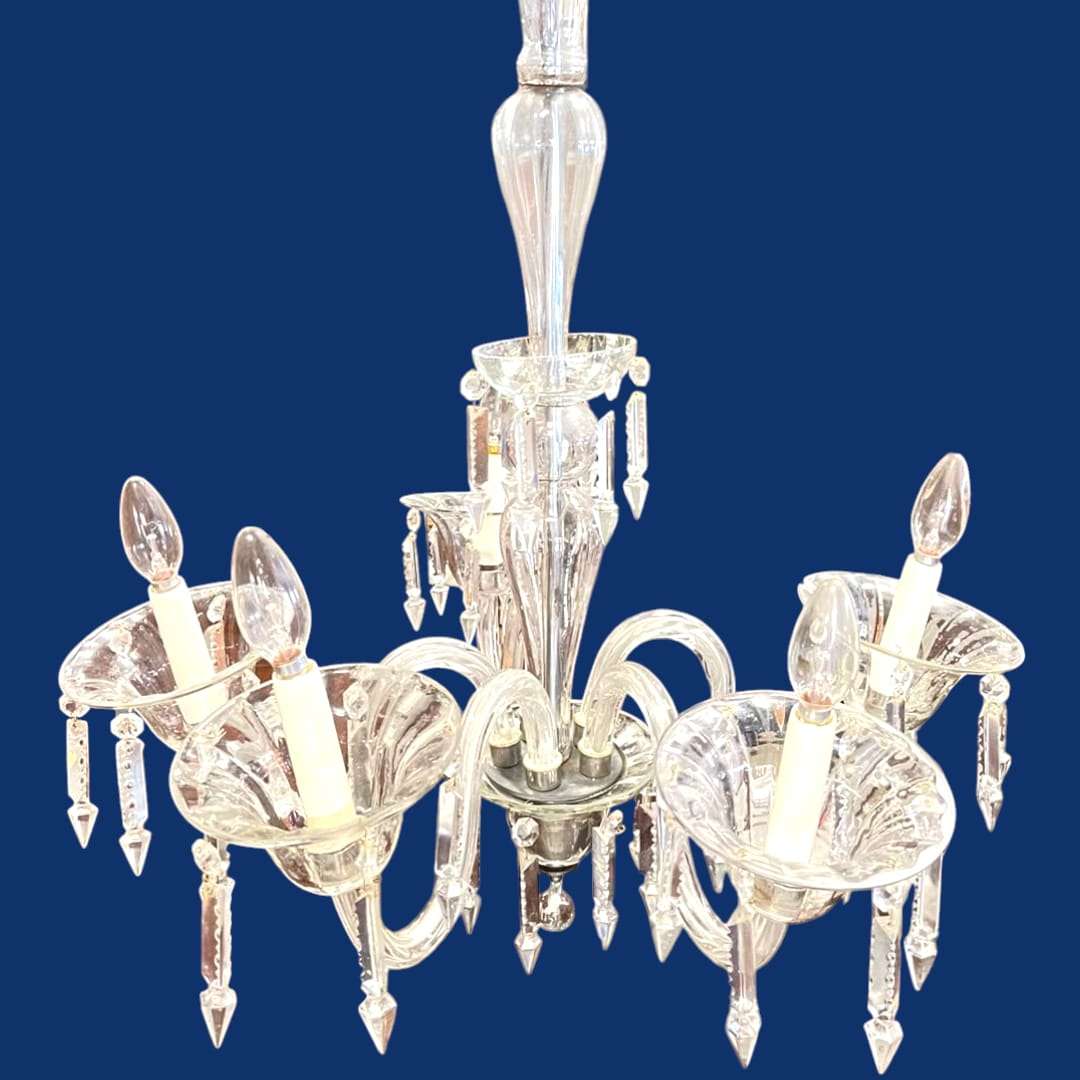 Lámpara colgante de cristal con lágrimas decorativas