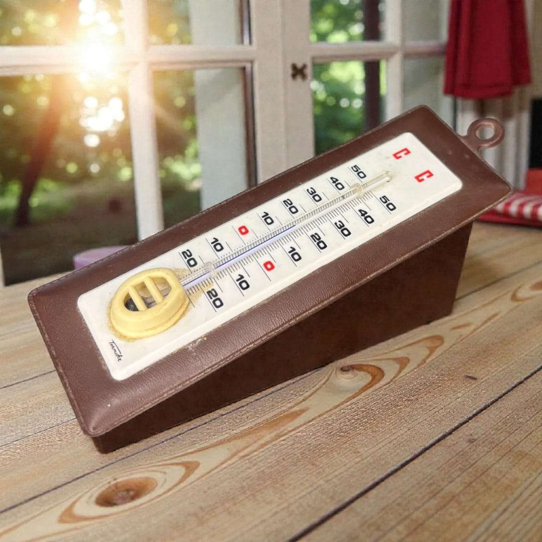 El Termómetro antiguo Termofix es una pieza auténtica de colección que combina precisión tradicional y un diseño clásico lleno de encanto. 