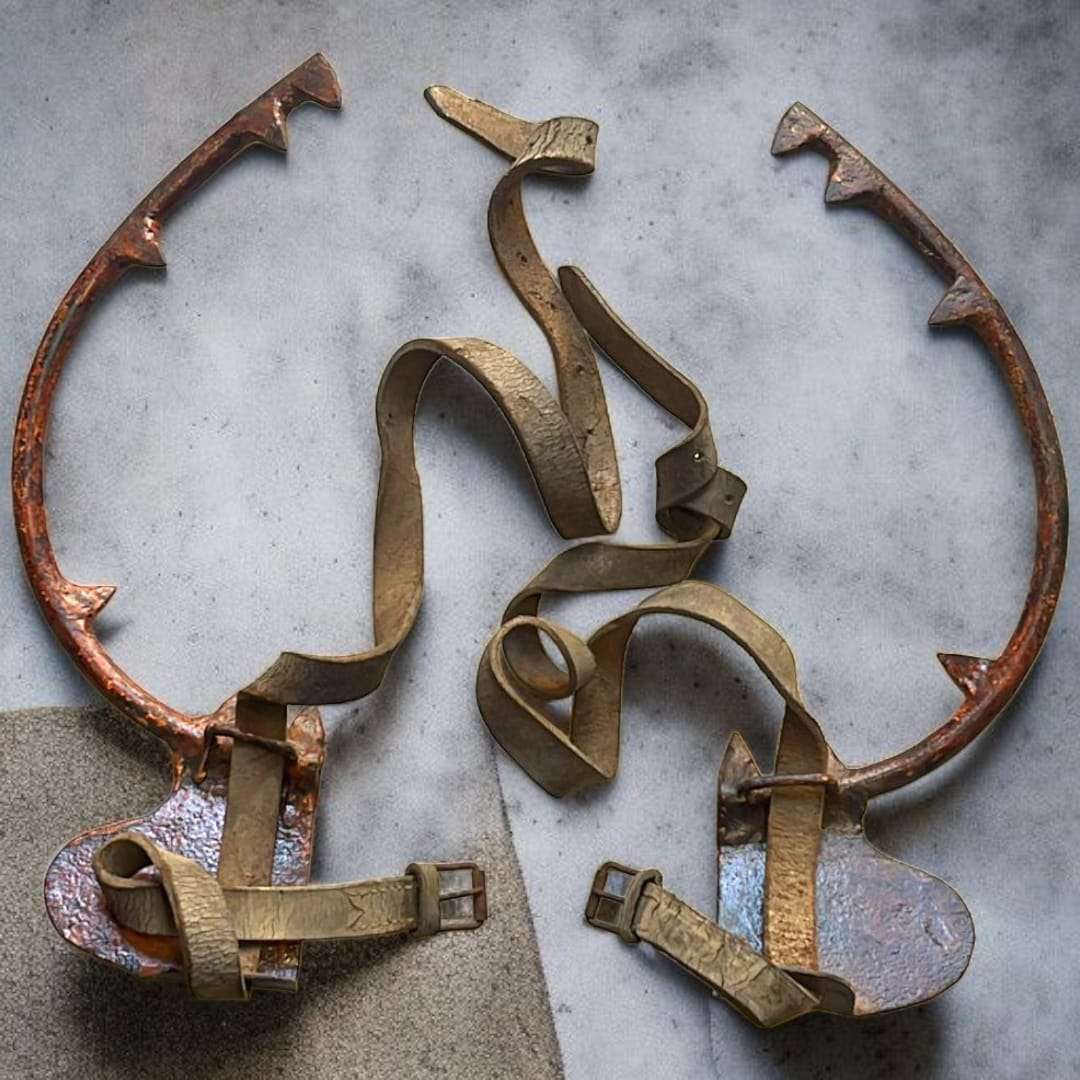 Vista superior de ambos trepadores desplegados sobre una superficie rústica.

