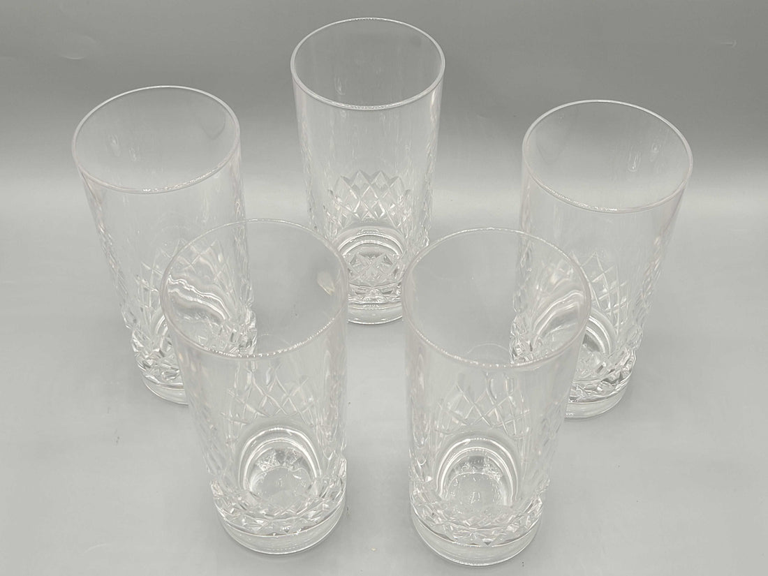 Vasos de Tubo de Cristal Tallado, Elegantes y Decorativos