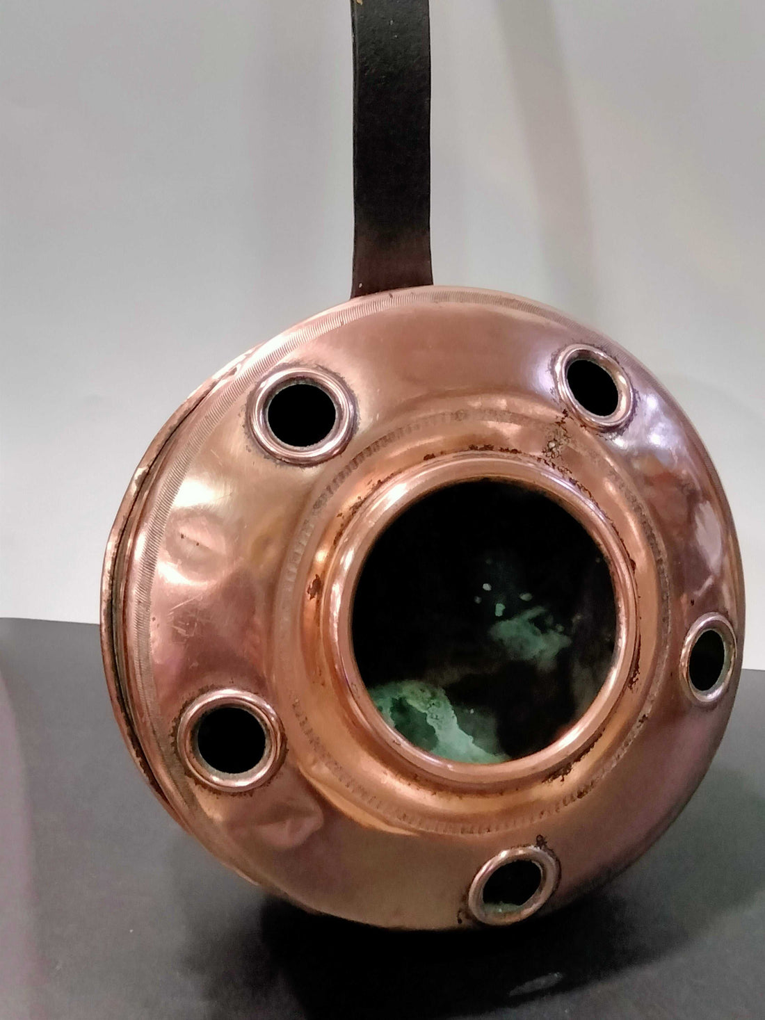 Calienta camas de cobre con mango de hierro forjado, diseño vintage de 93 x 27 cm ideal para decoración rústica en el hogar.